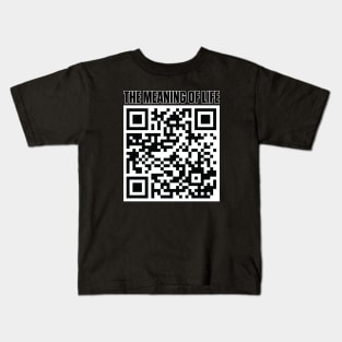 The Meaning Of Life QR Code Kids T-Shirt